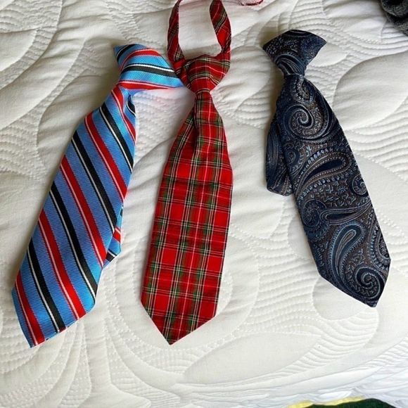 Toddler Set Of Three Clip On Ties Tie Neck Tie 3T - Picture 1 of 6